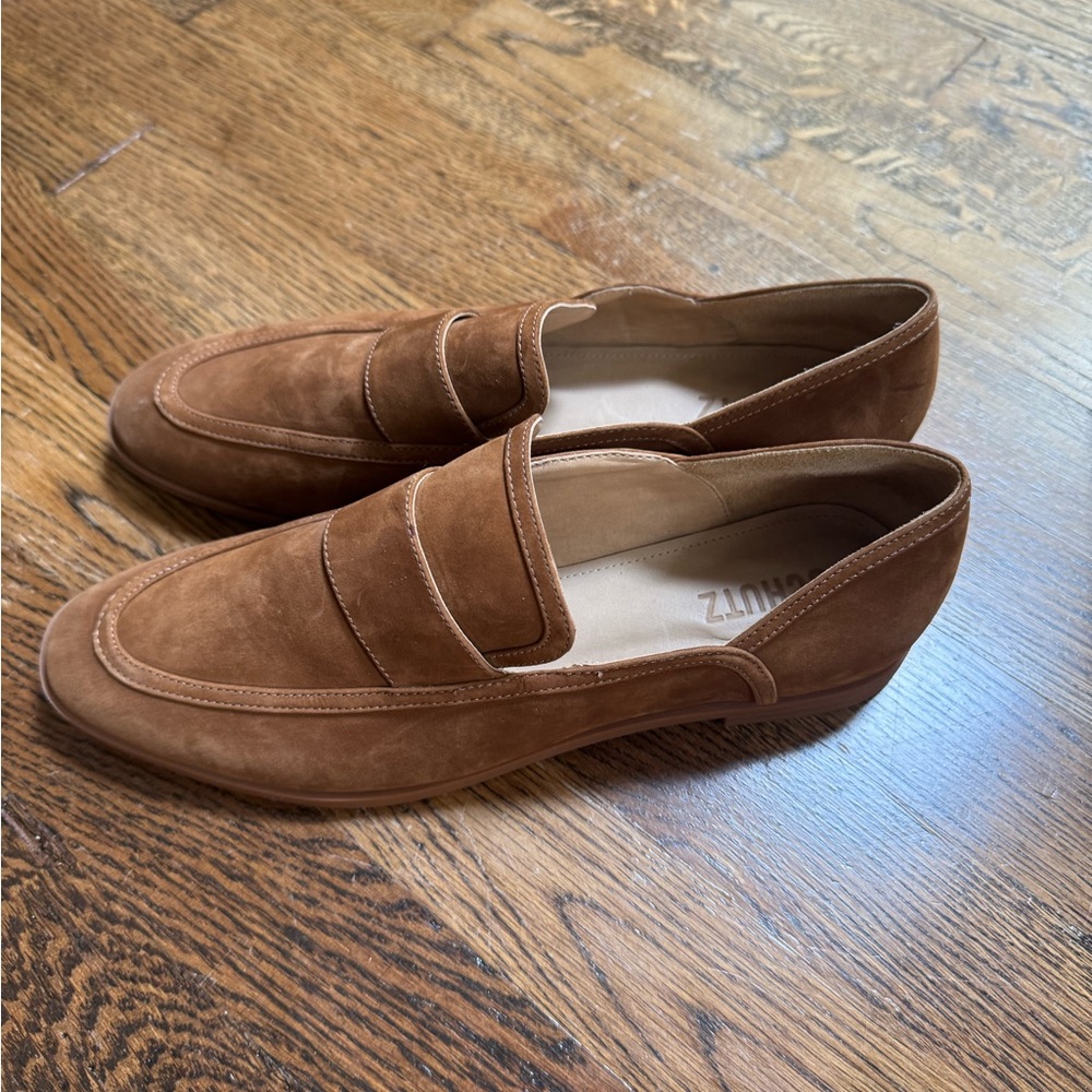 Schutz Suede Loafers Cognac Brown size 9 FIRM PRICE - Picture 4 of 10